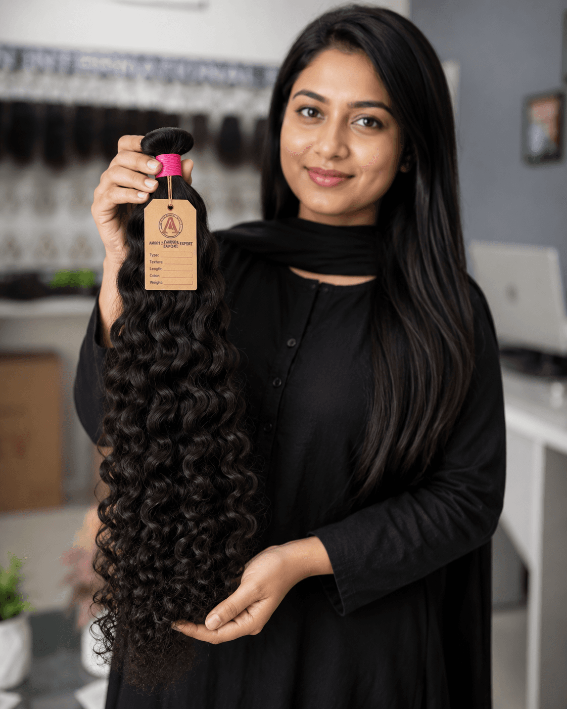 Curly Weft Hair – Raw Indian Human Hair Extensions